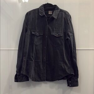 Gap Black Studded Button-Up Shirt